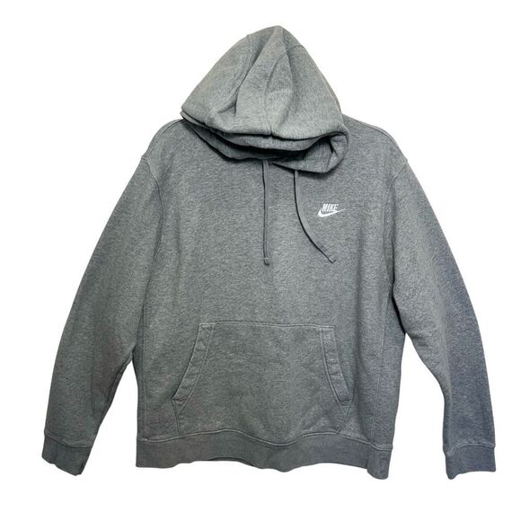 Nike Men's Gray Fleece Sportswear Hoodie, Large - Picture 1 of 7